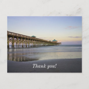 Evening Peace On Folly Beach Thank You Postcard