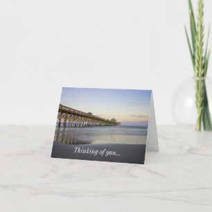 Evening Peace On Folly Beach Thinking Of You Card