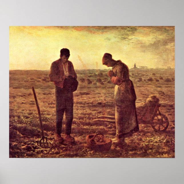 Evening Prayer by Jean-Francois Millet Poster (Front)