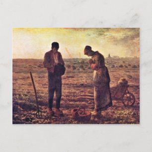 Evening Prayer By Millet  (Best Quality) Postcard
