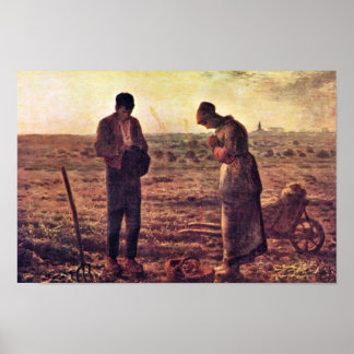 Evening Prayer By Millet (Best Quality) Poster