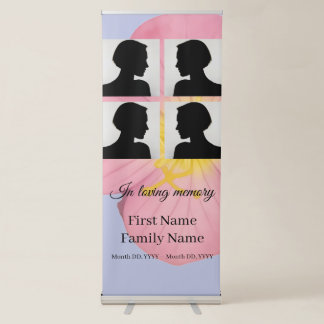 Evening primrose memorial collage retractable banner