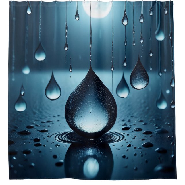 Evening Rain Shower Curtain (Front)