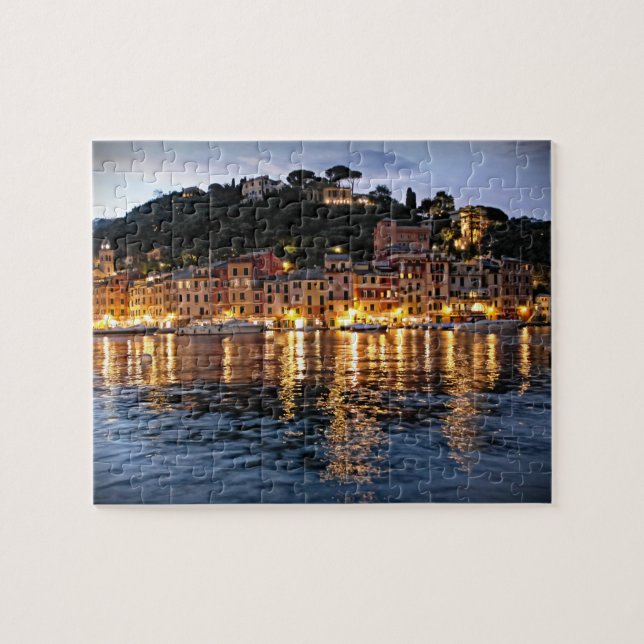 Evening Reflections of Portofino - 8x10 - 110 pc Jigsaw Puzzle (Horizontal)