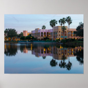Evening Resort Reflections Poster
