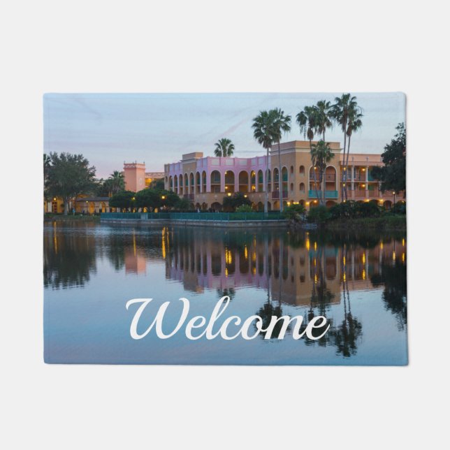 Evening Resort Reflections Welcome Doormat (Front)