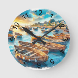 Evening Rest Round Clock