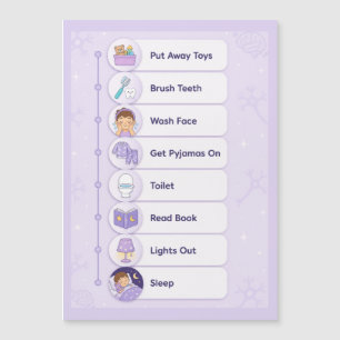 Evening Routine Visual Schedule for Neurodivergent