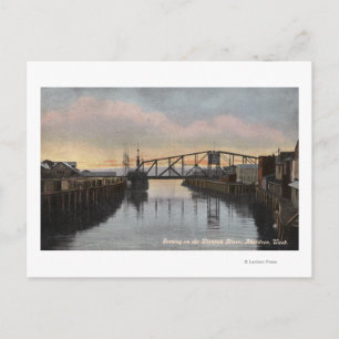 Evening Scene on Wishkah River Postcard