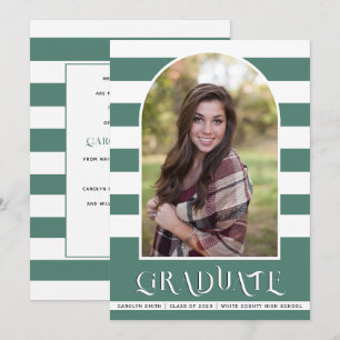 Evening sea Class of 2023 arch photo graduation Announcement