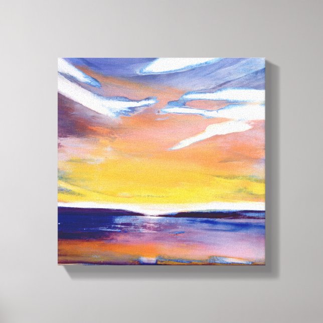 Evening seascape canvas print (Front)