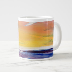Evening seascape large coffee mug