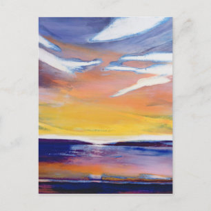 Evening seascape postcard