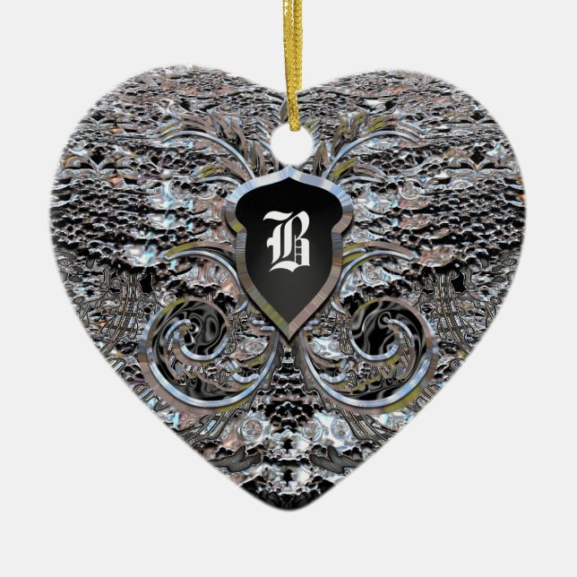 Evening Shimmer Victorian Ceramic Tree Decoration (Front)