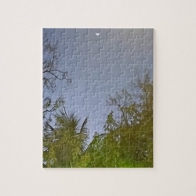 Evening Sky Crescent Moon Photo      Jigsaw Puzzle (Vertical)