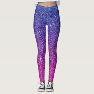 Evening Sky Glitter Athleisure Yoga Pants Leggings