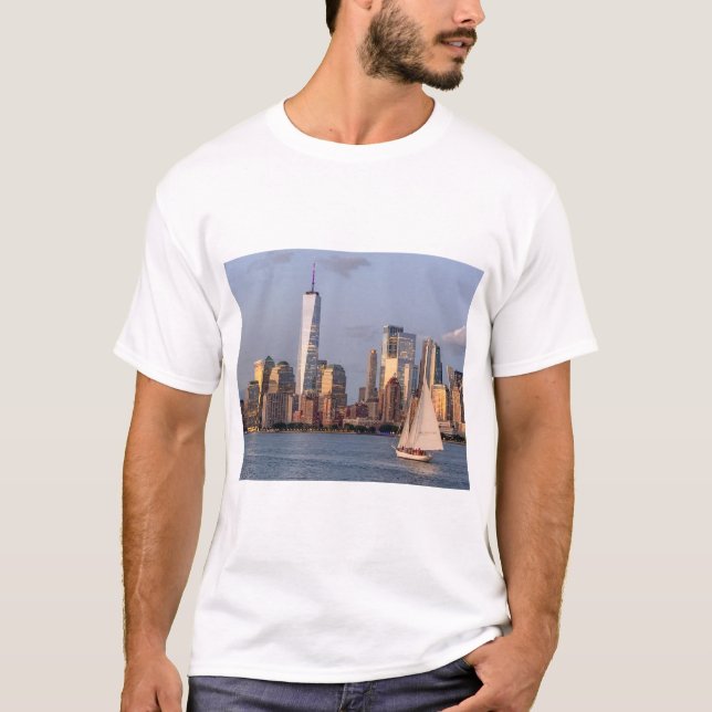 Evening Skyline Lower Manhattan.JPEG T-Shirt (Front)