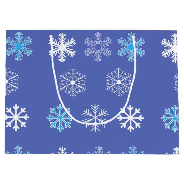 Evening Snowflake Large Gift Bag (Front)