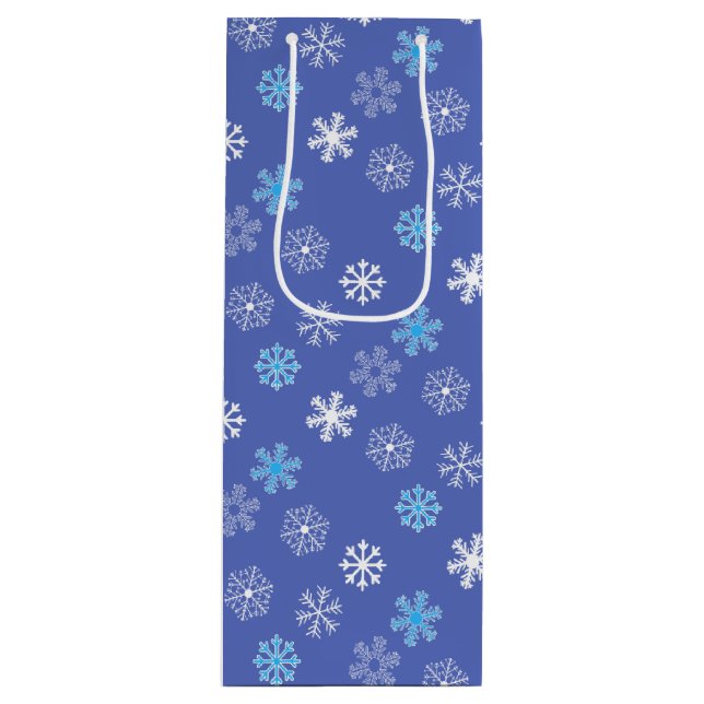 Evening Snowflake Wine Gift Bag (Front)