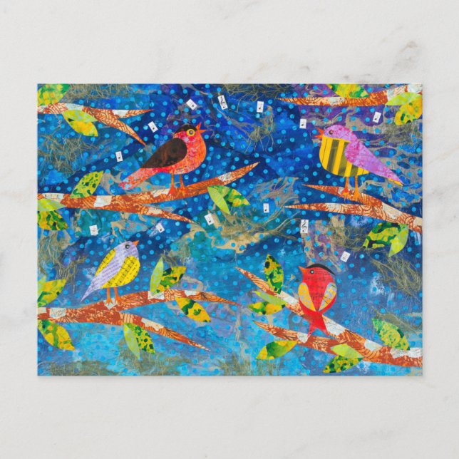 Evening Song Birds Postcard (Front)