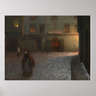 Evening Street (1906) Jakub Schikaneder Poster