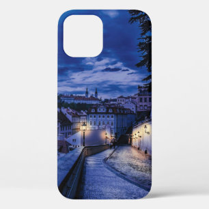 Evening street in Prague iPhone 12 Case