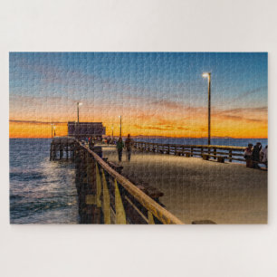 Evening Stroll on Balboa Pier Jigsaw Puzzle