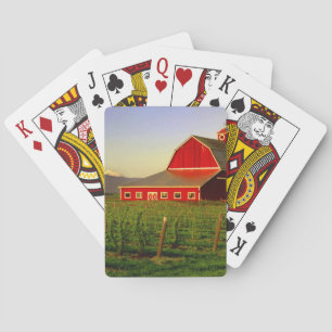 Evening sun on a barn in Washington's Skagit Playing Cards