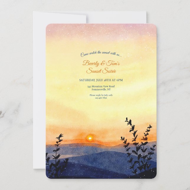 Evening Sunset Invitation (Front)