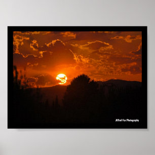 Evening Sunset Landscape Poster