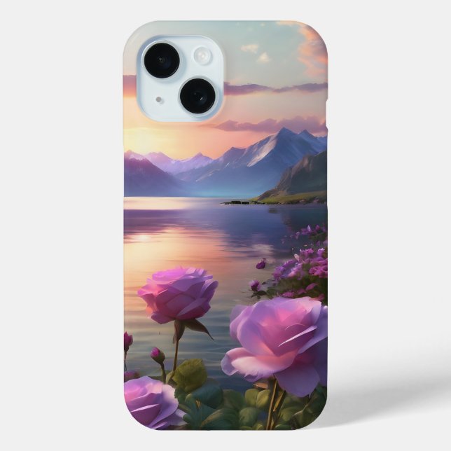Evening sunset purple pink gradation Evening sky Case-Mate iPhone Case (Back)
