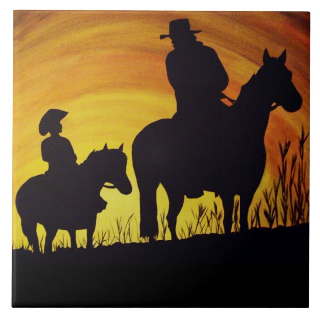 Evening Sunset Ride Tile (Front)