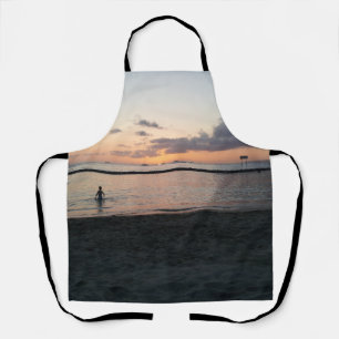 Evening Sunset Tropical Beach Waikiki Oahu Hawaii Apron