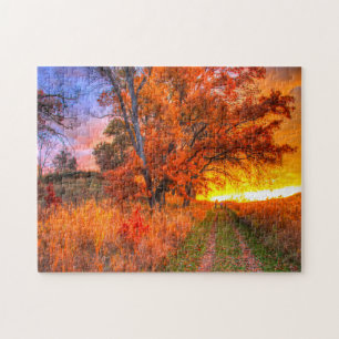 Evening Sunset Wisconsin. Jigsaw Puzzle