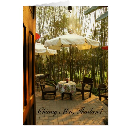 Evening Tea By The Bamboo Grove Card