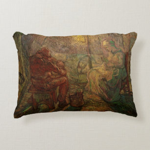 Evening - The Watch by Vincent van Gogh Decorative Cushion