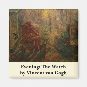 Evening - The Watch by Vincent van Gogh Magnet