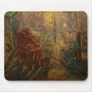 Evening - The Watch by Vincent van Gogh Mouse Mat