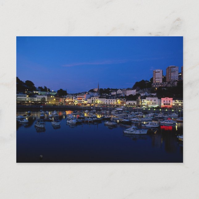 Evening, Torquay, U.K. Postcard (Front)