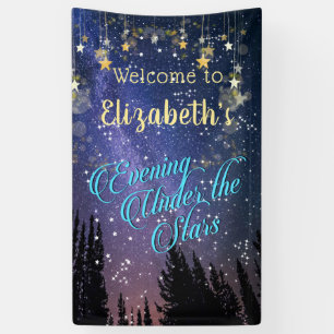 Evening Under The Stars Birthday Celebration Banner
