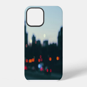 Evening Warsaw: Blurry Cityscape Silhouette. iPhone 12 Case