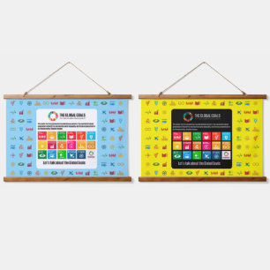 Event Backdrop SDG Wall Art for Classrooms Offices