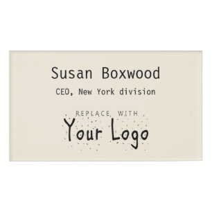 Event Badge Custom Text Replacement Logo