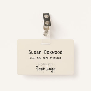 Event Badge Custom Text Replacement Logo ID Badge