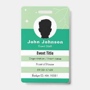 Event badge data ID badge