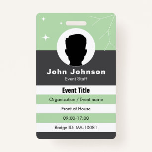 Event badge data ID badge