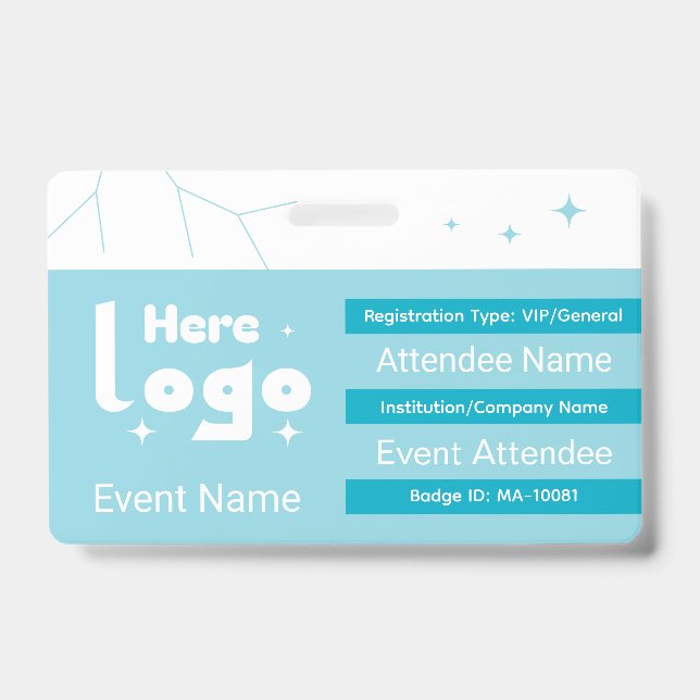 Event Badge Template ID Badge (Front)