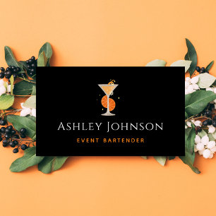 Event Bartender Mixologist Tropical Cocktail Bar Business Card