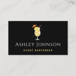 Event Bartender Tropical Exotic Pineapple Cocktail Business Card