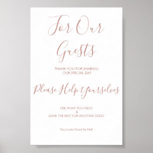 Event Bathroom Basket Sign